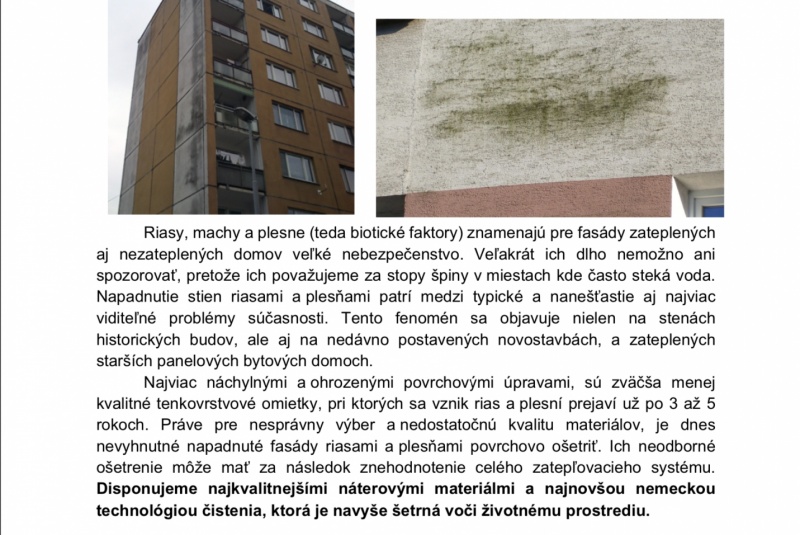Čistenie fasády strana 1